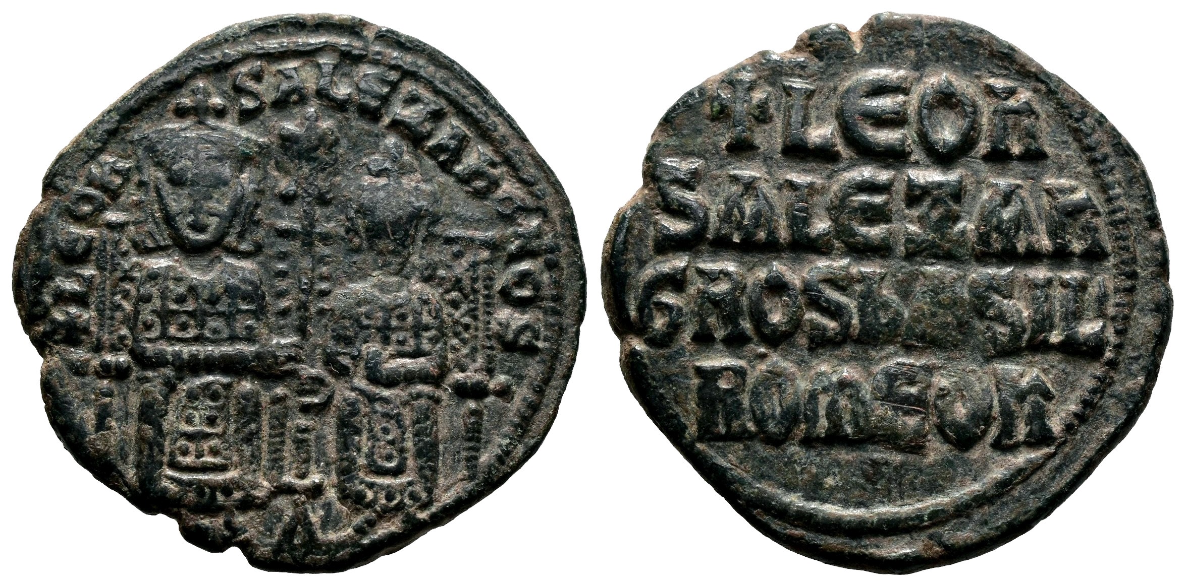 LEO VI with ALEXANDER AE Follis. EF-/EF. AD 886-912. | Byzantine Coins
