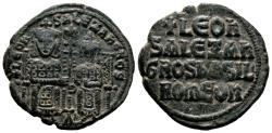 Ancient Coins - LEO VI with ALEXANDER AE Follis. EF-/EF. AD 886-912.