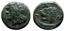 Ancient Coins - PANTIKAPAION (Bosphoros) AE19. EF-. Circa 310-304 BC. Satyr.
