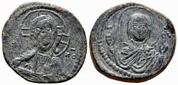 Ancient Coins - Anonymous (attributed to Romanus IV) Follis. EF-. Constantinople. Christ and Virgin Mary.