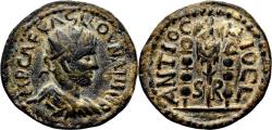 Ancient Coins - VOLUSIAN AE22. EF-. Antioch of Pisidia. Vexillum and Signa.