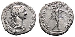 Ancient Coins - TRAJAN AR Denarius. EF+/EF. LUSTER. Mars.