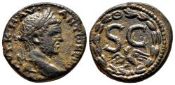 Ancient Coins - ANTIOCH (Syria) AE22. Caracalla. EF-. SC - Wreath/Eagle.