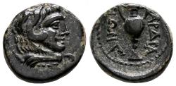 Ancient Coins - SARDIS (Lydia) AE12. EF-. Herakles - Kantharos.
