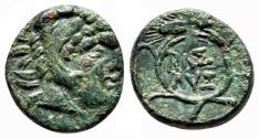 Ancient Coins - LYSIMACHOS AE14. EF-. 306-281 B.C. Grain wreath.