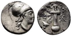 Ancient Coins - KAUNOS (Caria) AR Hemidrachm. VF+. Ktetos, magistrate.