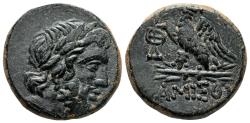 Ancient Coins - MITHRIDATES VI of PONTUS AE20. EF-. Amisos mint. Zeus.