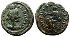 Ancient Coins - MARKIANOPOLIS (Moesia inferior) AE19. Civic Issue. EF/EF-. Tyche - Cybele.