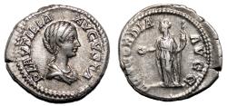 Ancient Coins - PLAUTILLA AR Denarius. EF-. The concord.