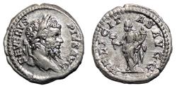 Ancient Coins - SEPTIMIUS SEVERUS AR Denarius. EF. The hapiness.
