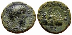 Ancient Coins - CAESAREA (Cappadocia) AE23. Lucius Verus. VF+/EF-. Mount Argaeus.