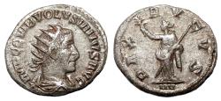 Ancient Coins - VOLUSIAN AR Antoninianus. EF/EF-. Antioch mint. PAX AVGVS.