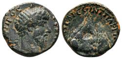 Ancient Coins - CAESAREA (Cappadocia) AE19. Lucius Verus. VF+. Mount Argaeus.