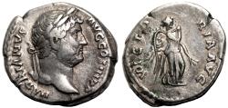 Ancient Coins - HADRIAN AR Denarius. VF+. The Victory.