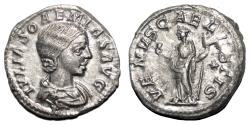 Ancient Coins - JULIA SOAEMIAS AR Denarius. Almost EF/EF-. Venus.