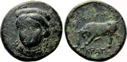 Ancient Coins - PHYGELA (Ionia) AE21. VF+. Circa 350-300 BC. Mag. Sokrates.