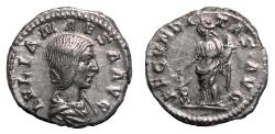 Ancient Coins - JULIA MAESA AR Denarius. EF-/EF. Fecunditas.