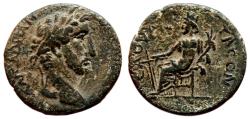 Ancient Coins - SAVATRA (Lycaonia) AE25. Antoninus Pius. VF+. Tyche seated.