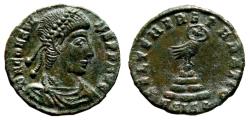 Ancient Coins - CONSTANS AE3 (Centenonial). EF. Siscia mint. Phoenix upon rocky mound.