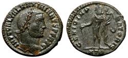 Ancient Coins - GALERIUS MAXIMIANUS AE Follis. EF-. Heraclea mint. GENIO IMPERATORIS.