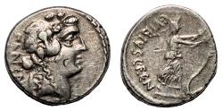 Ancient Coins - C. Vibius Cf. Cn. Pansa Caetronianus AR Denarius. VF+. 48 BC. Ceres.