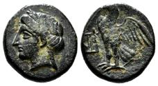 Ancient Coins - HALIKARNASSOS (Caria) AE12. Almost EF. Mid 4th-3rd centuries BC. Eagle.