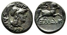 Ancient Coins - THESSALIAN LEAGUE AE18. EF-. Ca. 196-146 BC. Magistrate Nyssandros.
