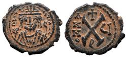 Ancient Coins - MAURICE TIBERIUS AE Decanummium. EF-/EF. Antioch mint.