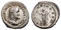 Ancient Coins - MAXIMINUS I THRAX AR Denarius. EF. The victory.