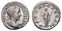 Ancient Coins - GORDIAN III AR Denarius. EF/EF-. The piety.