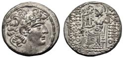 Ancient Coins - AULUS GABINIUS with titles of Philippos Philadelphos AR Tetradrachm. EF. 57-55 BC.