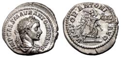 Ancient Coins - ELAGABALUS AR Denarius. EF+/EF. The victory.