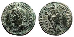 Ancient Coins - ANTIOCH (Syria) AE28 (Octassarion). Philip I the Arab. VF+/EF-. Tyche.