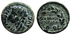 Ancient Coins - AUGUSTUS AE As. VF/VF+. Wreath.