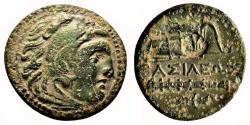Ancient Coins - ALEXANDER the Great AE22. VF+. Club and bow in bowcase.
