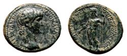 Ancient Coins - NERO AE20. EF. Ancyra (Phrygia). Magistrate Klaudios Artemidoros.