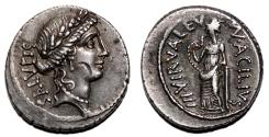 Ancient Coins - Man. Acilius Glabrio AR Denarius. aEF/EF-. 49 BC. Valetudo.