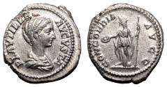 Ancient Coins - PLAUTILLA AR Denarius. EF/EF-. The concord.