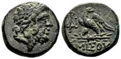 Ancient Coins - MITHRIDATES VI of PONTUS AE21. EF-/EF. Amisos mint. Zeus.