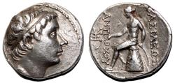 Ancient Coins - ANTIOCHOS III Megas AR Tetradrachm. Almost EF/EF-. Apollo seated.
