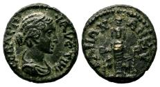 Ancient Coins - ANCYRA (Phrygia) AE18. Faustina Minor. EF-. Artemis Ephesia.