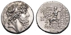 Ancient Coins - DEMETRIOS II AR Tetradrachm. EF. 2nd reign, 129-125 BC. Zeus.