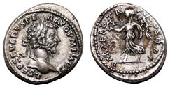 Ancient Coins - SEPTIMIUS SEVERUS AR Denarius. EF/EF-. Laodicea mint. The victory.