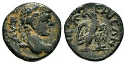 Ancient Coins - EMESA (Syria) AE18. Elagabalus. VF+. Eagle.