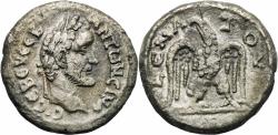 Ancient Coins - ANTONINUS PIUS AR (low grade) Tetradrachm. VF+. Eagle - Year 9.