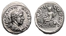 Ancient Coins - ELAGABALUS AR Denarius. EF+. LUSTER. Rome. HIGH QUALITY!