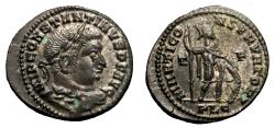 Ancient Coins - CONSTANTINE I AE Follis. EF/EF+. Lugdunum mint. Mars, the protector.