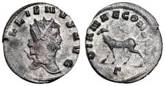 Ancient Coins - GALLIENUS Antoninianus. EF-/VF+. Antelope - DIANAE CONS AVG.