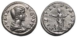 Ancient Coins - JULIA DOMNA AR Denarius. EF-. Laodicea ad Mare mint. The piety.