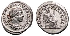 Ancient Coins - ELAGABALUS AR Denarius. EF/EF+. The security of the century. SCARCE REVERSE!
